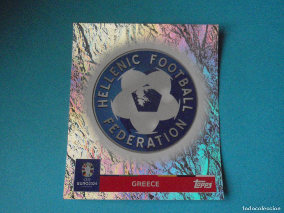 Cartes &agrave; collectionner de Football: GRE 1 ESCUDO GRECIA. UEFA EURO 2024 TOPPS. Sticker NUNCA PEGADO. Eurocopa 24
