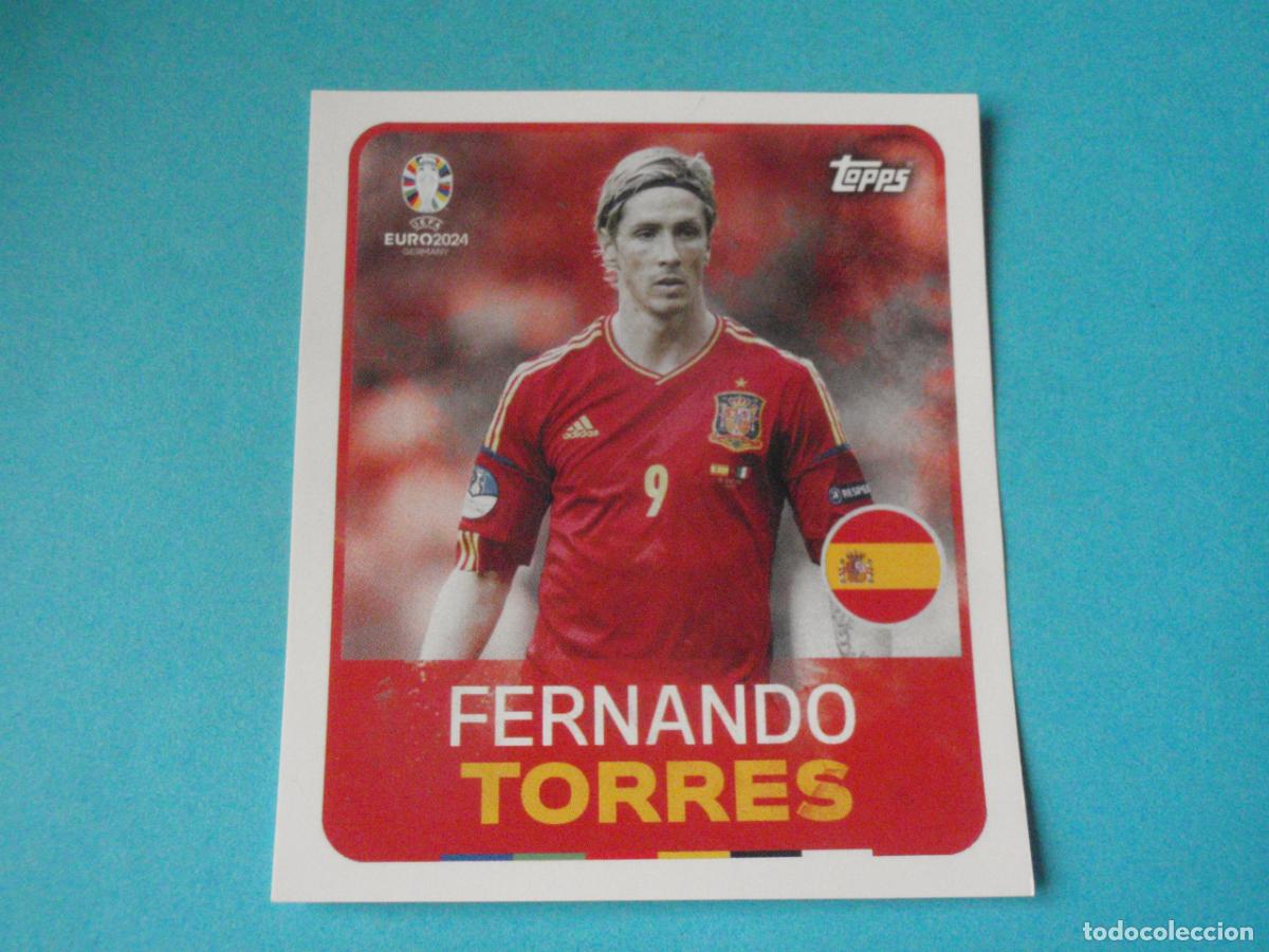 Football Stickers: LEG 1 FERNANDO TORRES Espa&ntilde;a LEGEND. UEFA EURO 2024 TOPPS. Sticker NUNCA PEGADO. Eurocopa 24