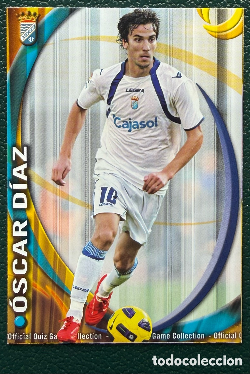 Football Stickers: 761 OSCAR DIAZ XEREZ CD FICHAS ALBUM MUNDICROMO 2010 2011 10 11