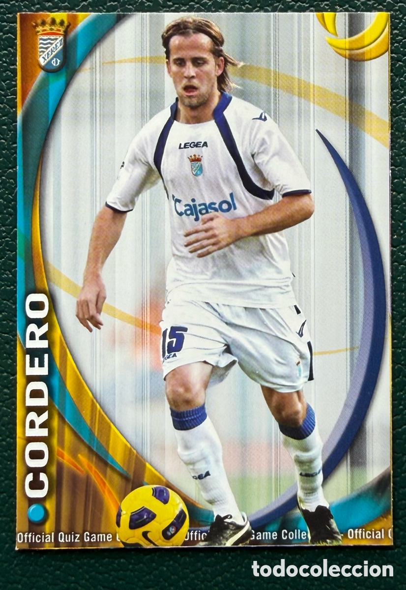 Cromos de Futebol: 765 CORDERO XEREZ CD FICHAS ALBUM MUNDICROMO 2010 2011 10 11