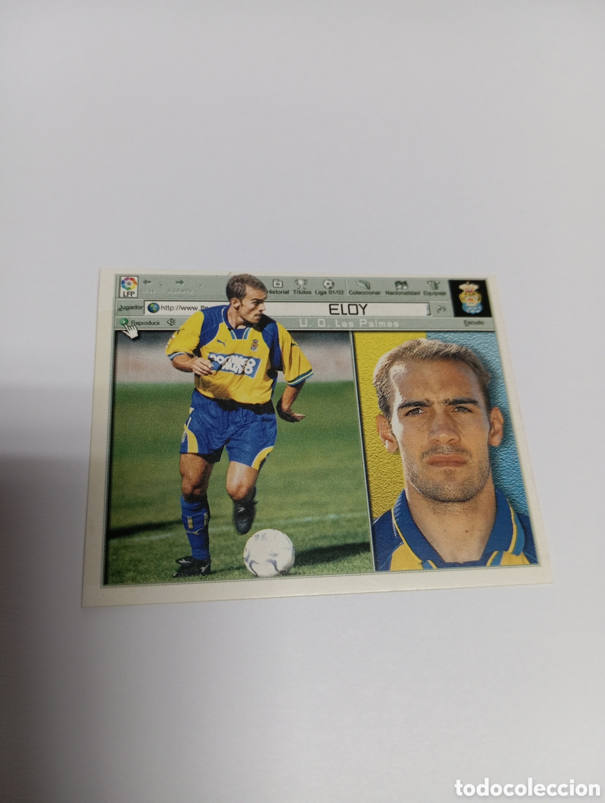 Cromos de F&uacute;tbol: ELOY Las Palmas LIGA ESTE 2001 2002 PANINI 01 02