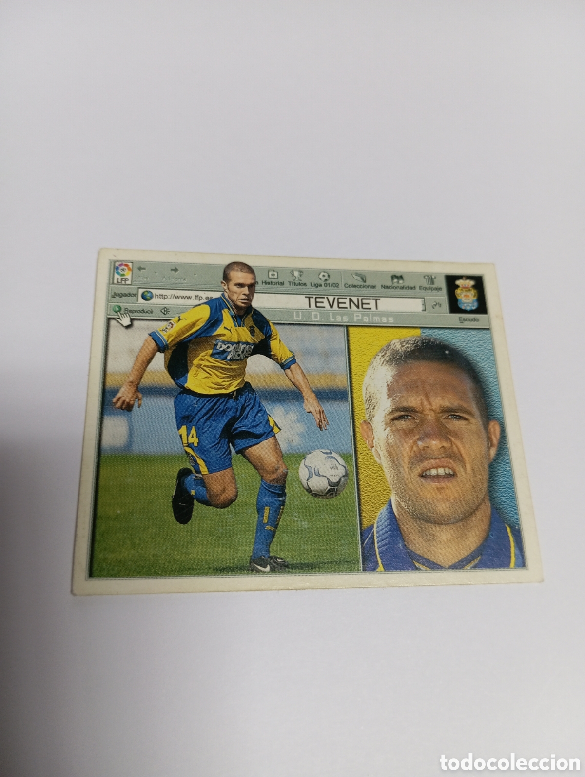 Figurine di Calcio: TEVENET Las Palmas LIGA ESTE 2001 2002 PANINI 01 02