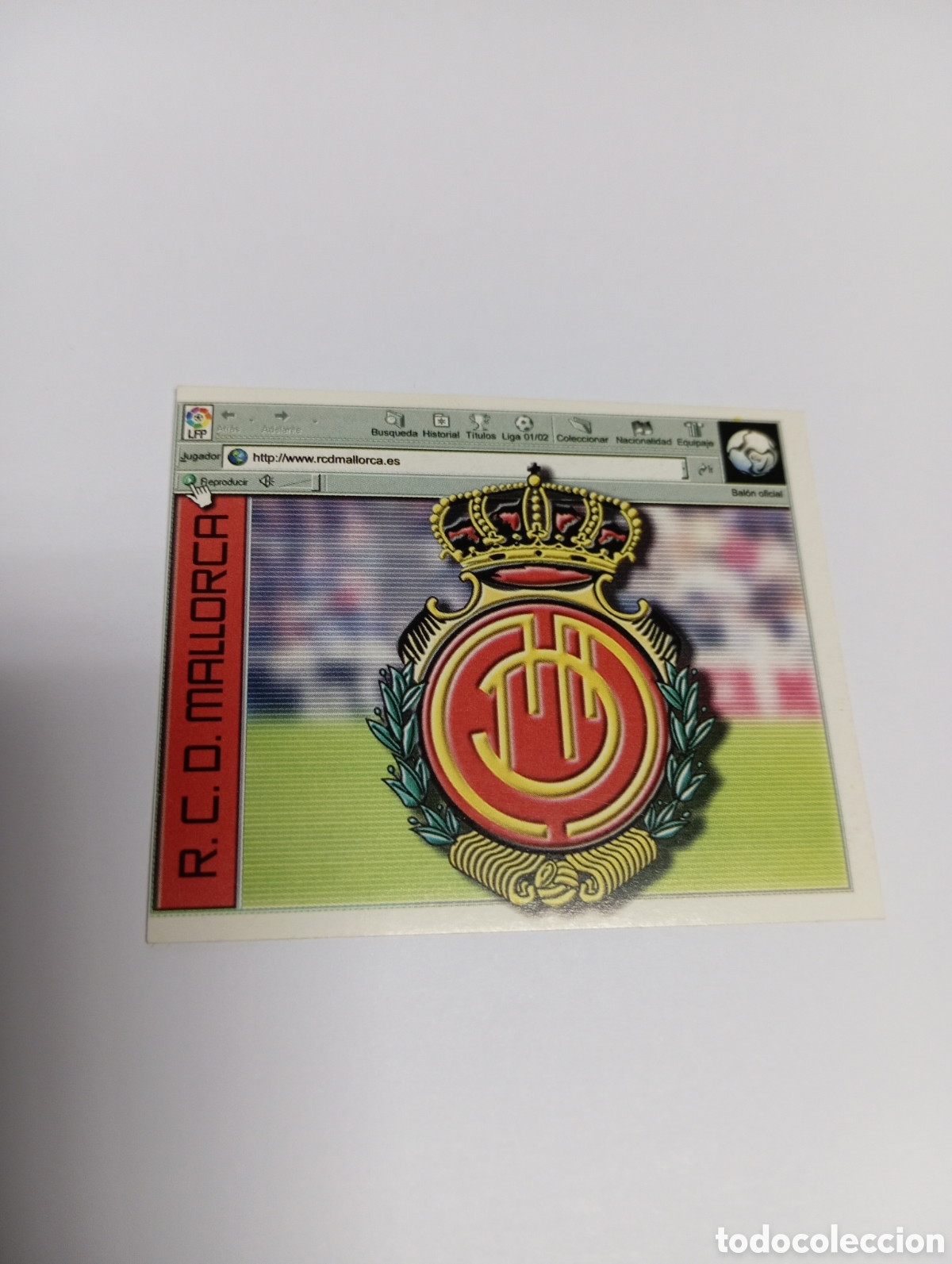 Cartes &agrave; collectionner de Football: ESCUDO Mallorca LIGA ESTE 2001 2002 PANINI 01 02