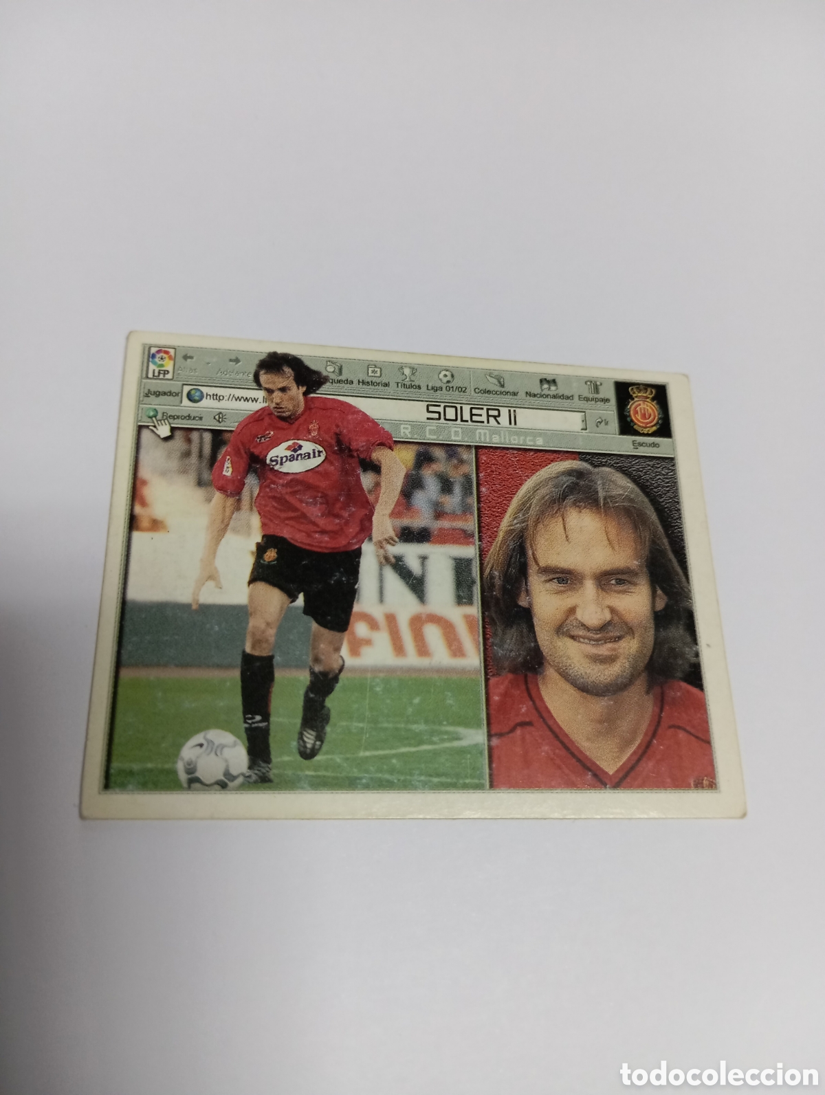 Cartes &agrave; collectionner de Football: SOLER II Mallorca LIGA ESTE 2001 2002 PANINI 01 02