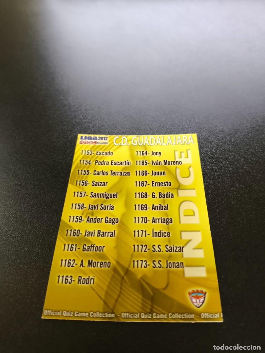 Cromos de F&uacute;tbol: 1171 INDICE GUADALAJARA MUNDICROMO LIGA 2011 2012 11 12 PLATINUM NO PANINI ESTE MEGACRACKS