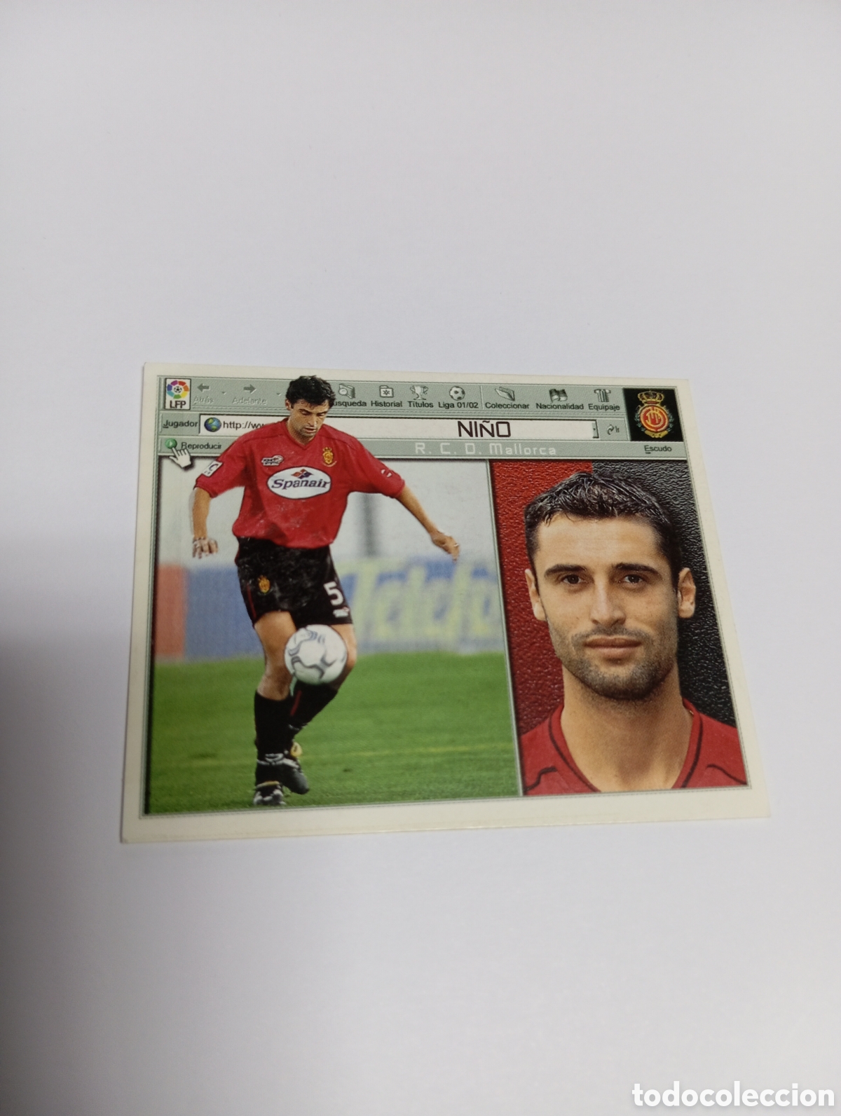 Cromos de F&uacute;tbol: NI&Ntilde;O Mallorca LIGA ESTE 2001 2002 PANINI 01 02