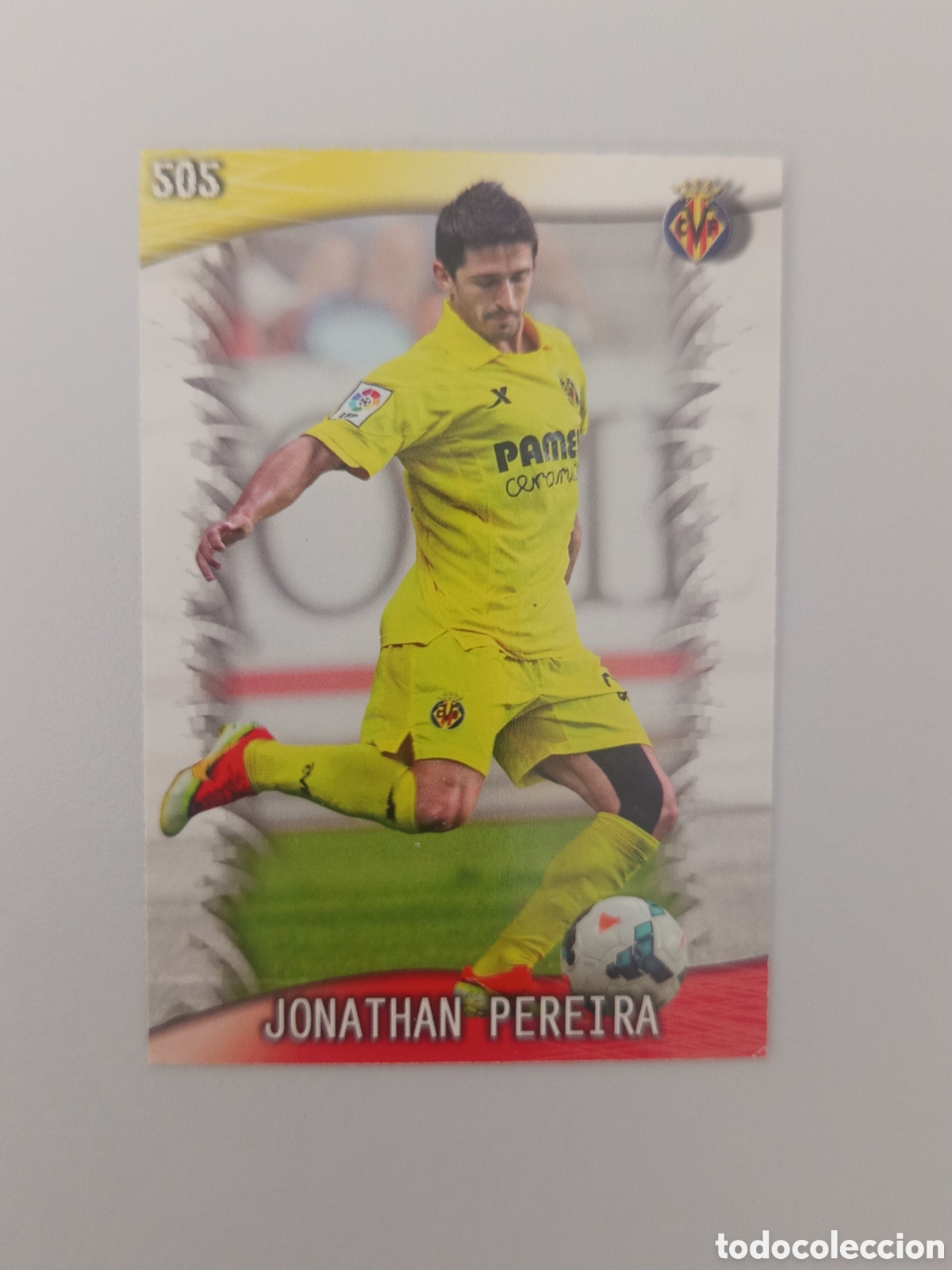 Cromos de F&uacute;tbol: ❇️ CROMO ⚽ JONATHAN PEREIRA VILLARREAL 505 FICHAS LIGA QUIZ 2014 2013 2014 13 14 MUNDICROMO ❇️