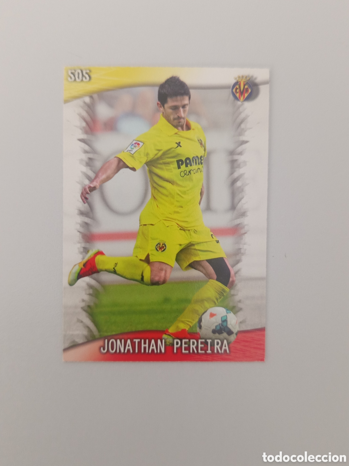 Cromos de F&uacute;tbol: ❇️ CROMO ⚽ JONATHAN PEREIRA VILLARREAL 505 FICHAS LIGA QUIZ 2014 2013 2014 13 14 MUNDICROMO ❇️