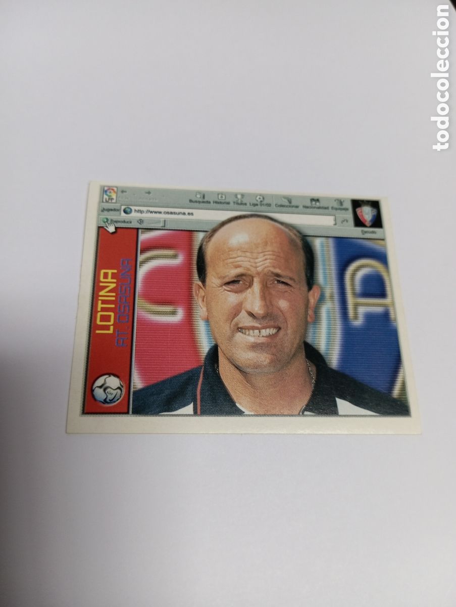 Cromos de F&uacute;tbol: ENTRENADOR LOTINA Osasuna LIGA ESTE 2001 2002 PANINI 01 02