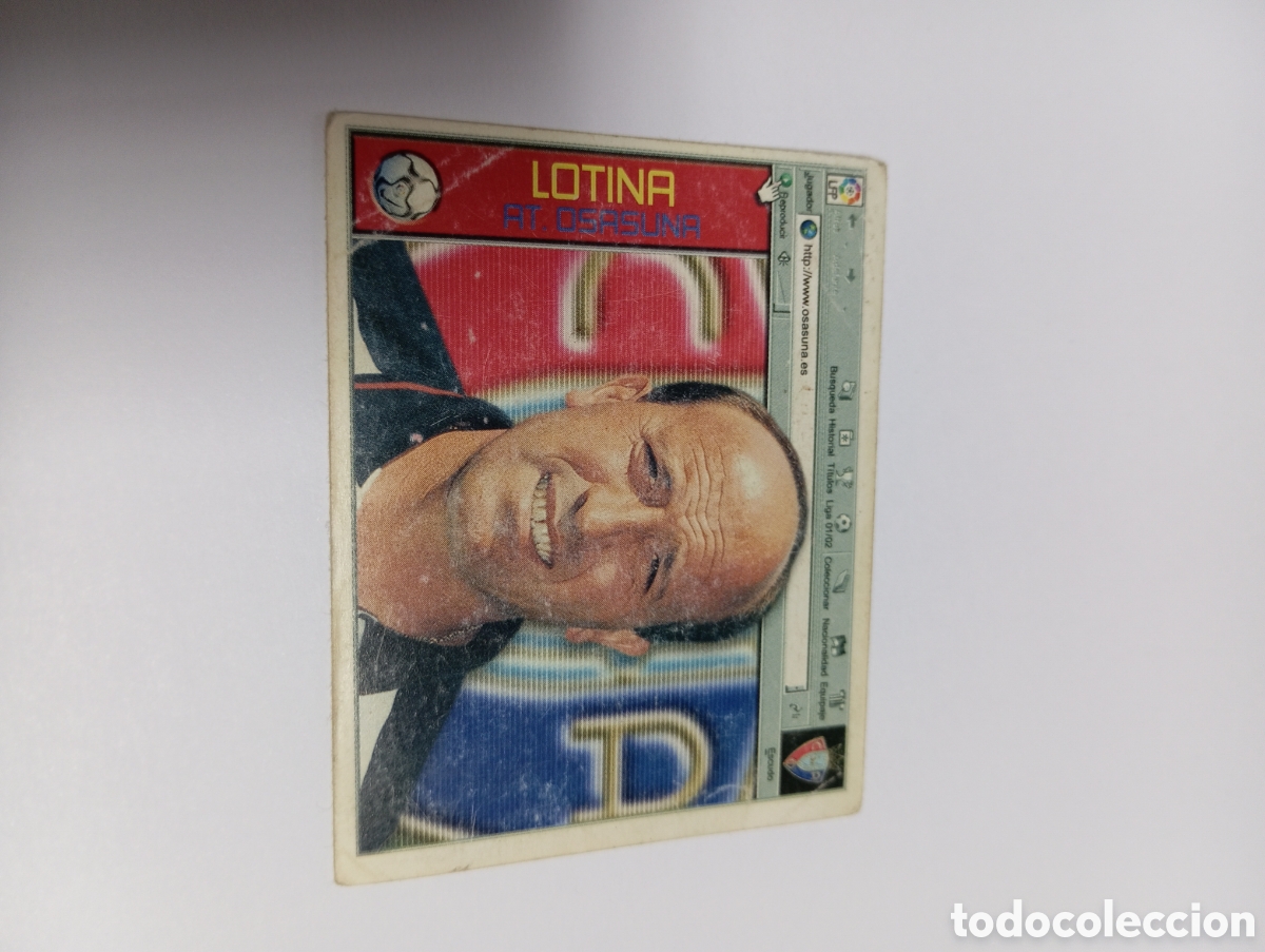Cromos de F&uacute;tbol: ENTRENADOR LOTINA Osasuna LIGA ESTE 2001 2002 PANINI 01 02
