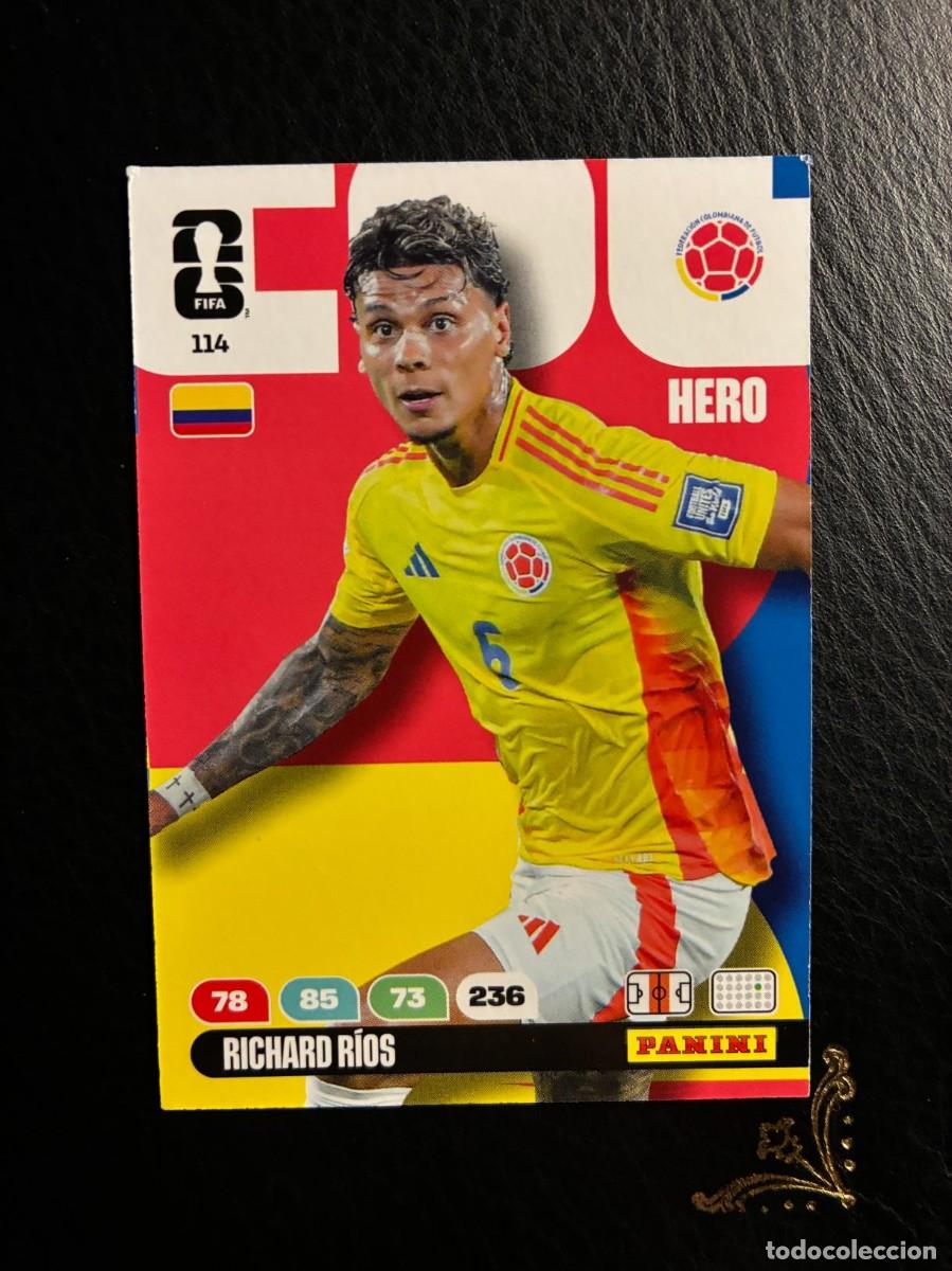 Cromos de F&uacute;tbol: 114 RICHARD RIOS COLOMBIA FIFA WORLD CUP ADRENALYN MUNDIAL 2026 26 PANINI
