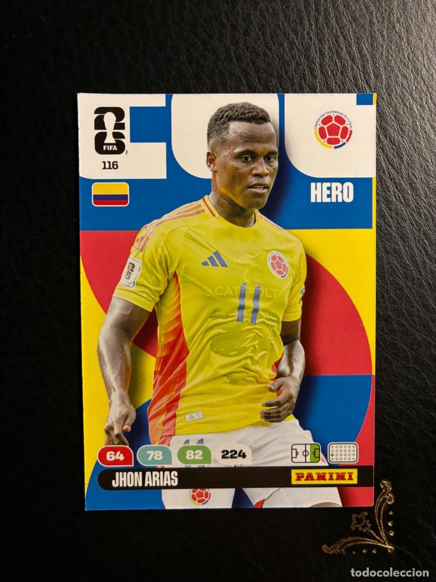 Cromos de F&uacute;tbol: 116 JOHN ARIAS COLOMBIA FIFA WORLD CUP ADRENALYN MUNDIAL 2026 26 PANINI
