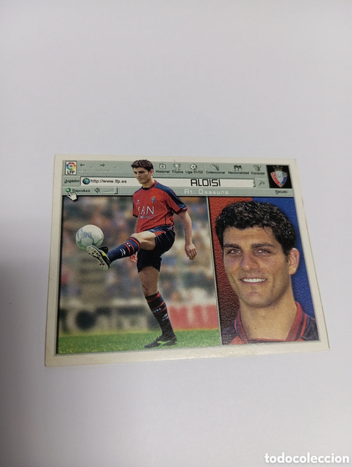 Cromos de F&uacute;tbol: ALOISI Osasuna LIGA ESTE 2001 2002 PANINI 01 02