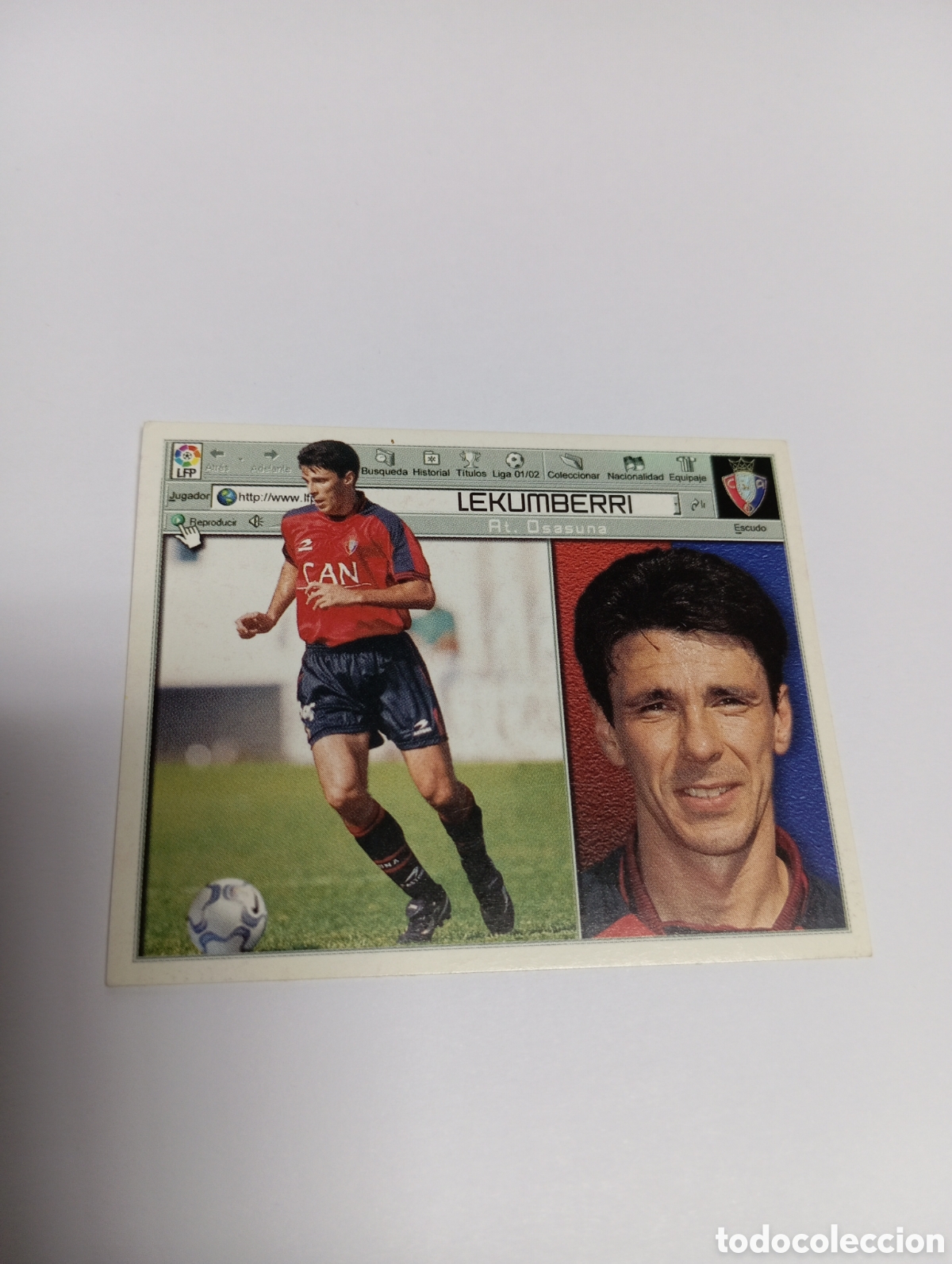 Cartes &agrave; collectionner de Football: LEKUMBERRI Osasuna LIGA ESTE 2001 2002 PANINI 01 02