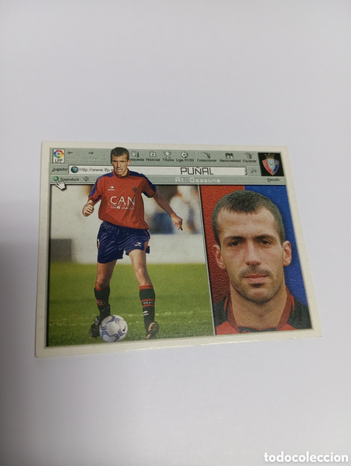 Cartes &agrave; collectionner de Football: PU&Ntilde;AL Osasuna LIGA ESTE 2001 2002 PANINI 01 02