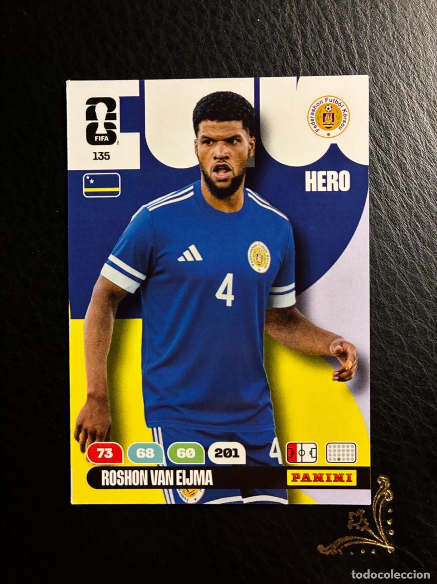 Cartes &agrave; collectionner de Football: 135 ROSHON VAN EIJMA CURAZAO FIFA WORLD CUP ADRENALYN MUNDIAL 2026 26 PANINI