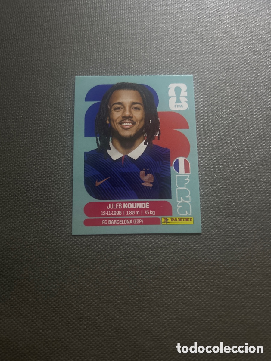 Cromos de F&uacute;tbol: Jules Kounde FRA 5 Francia Mundial FIFA World Cup 2026 26