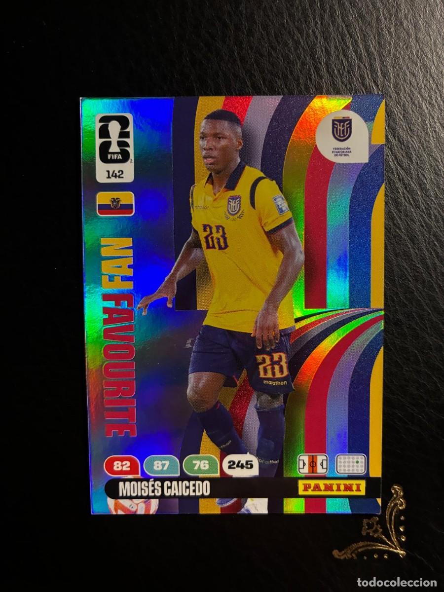 Cromos de F&uacute;tbol: 142 FAN FAVOURITE MOISES CAICEDO ECUADOR FIFA WORLD CUP ADRENALYN MUNDIAL 2026 26 PANINI