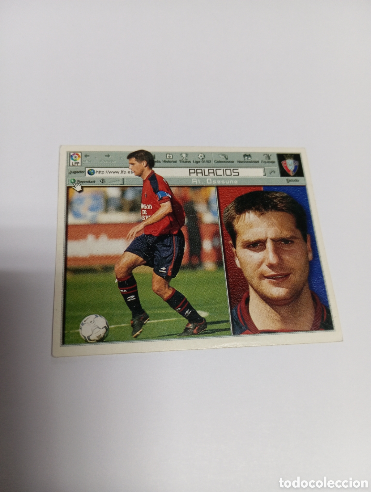 Cromos de F&uacute;tbol: PALACIOS Osasuna LIGA ESTE 2001 2002 PANINI 01 02