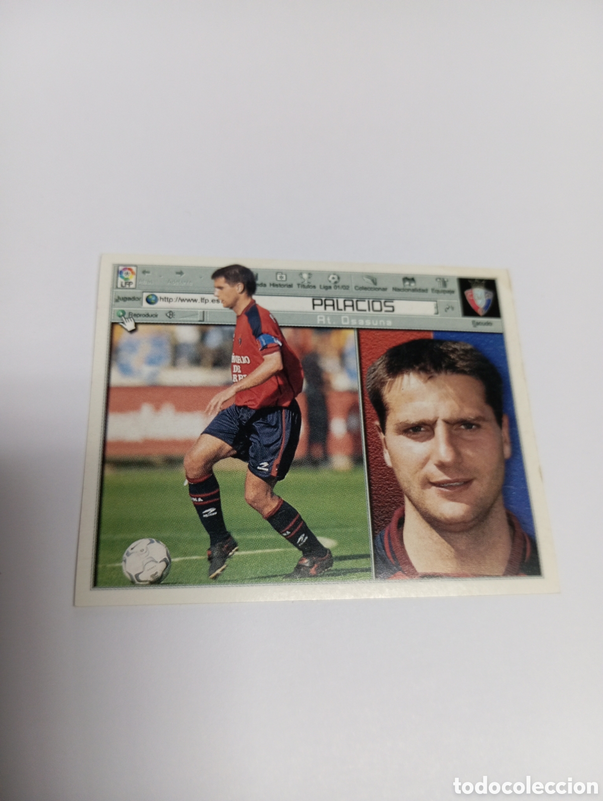 Cromos de F&uacute;tbol: PALACIOS Osasuna LIGA ESTE 2001 2002 PANINI 01 02