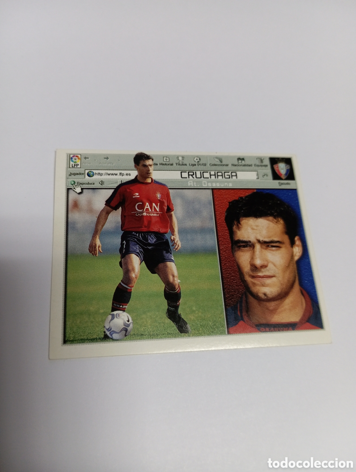 Cromos de F&uacute;tbol: CRUCHAGA Osasuna LIGA ESTE 2001 2002 PANINI 01 02