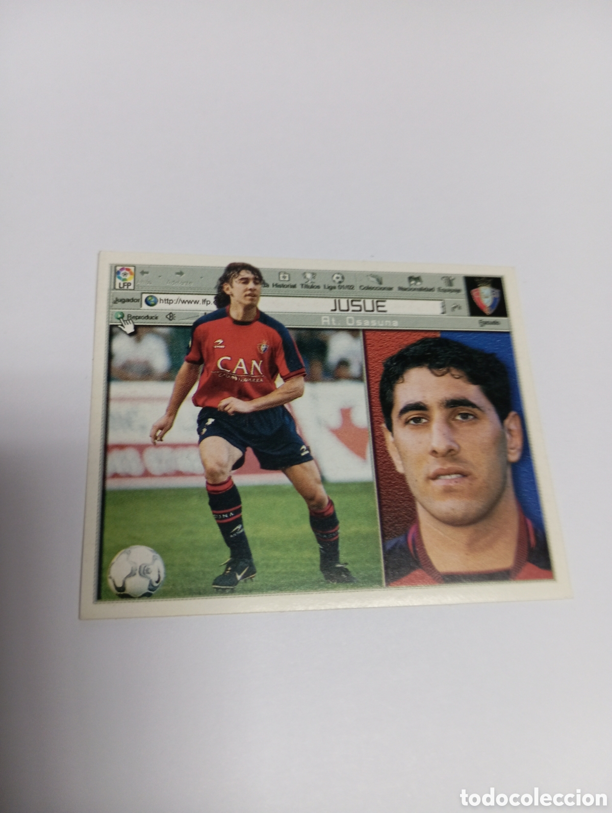 Cromos de F&uacute;tbol: JUSUE Osasuna LIGA ESTE 2001 2002 PANINI 01 02