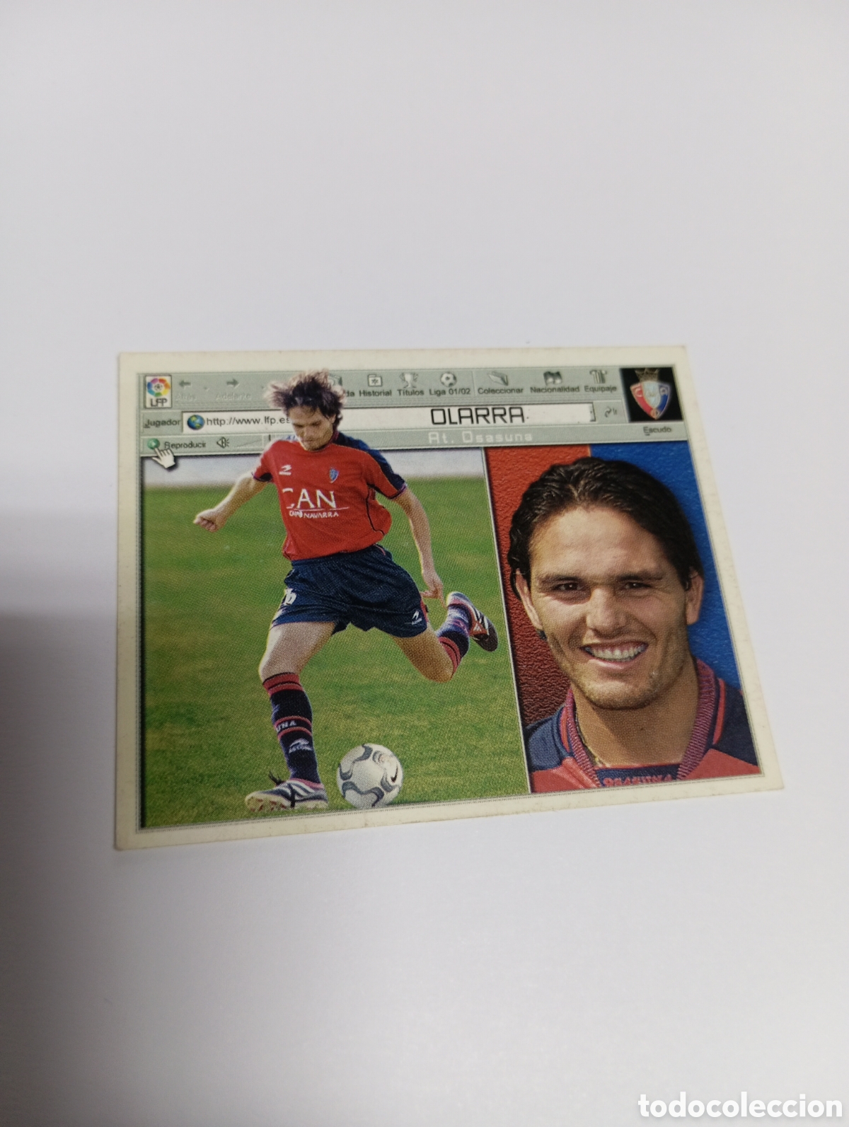 Cartes &agrave; collectionner de Football: OLARRA COLOCA Osasuna LIGA ESTE 2001 2002 PANINI 01 02
