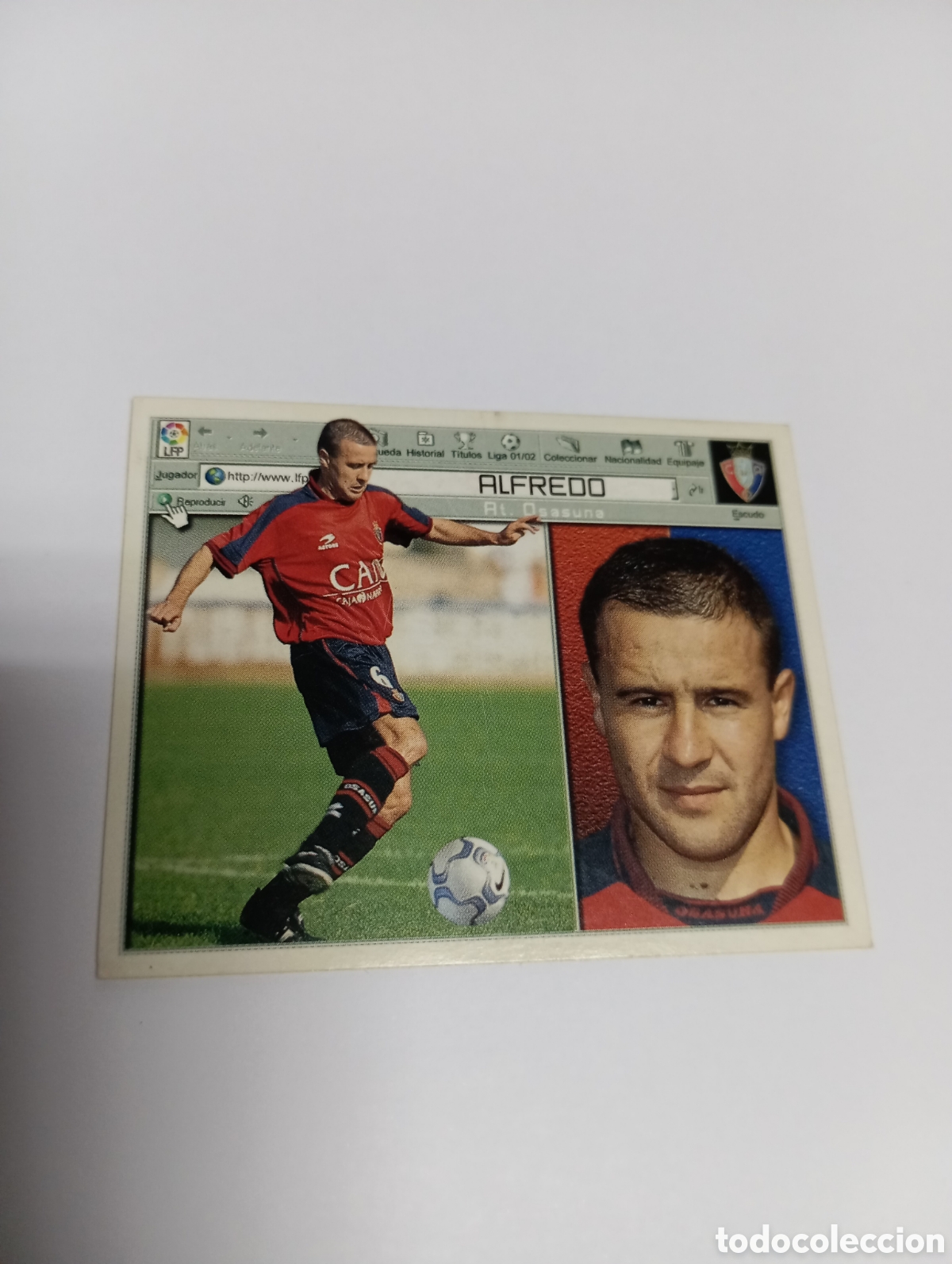 Figurine di Calcio: ALFREDO Osasuna LIGA ESTE 2001 2002 PANINI 01 02