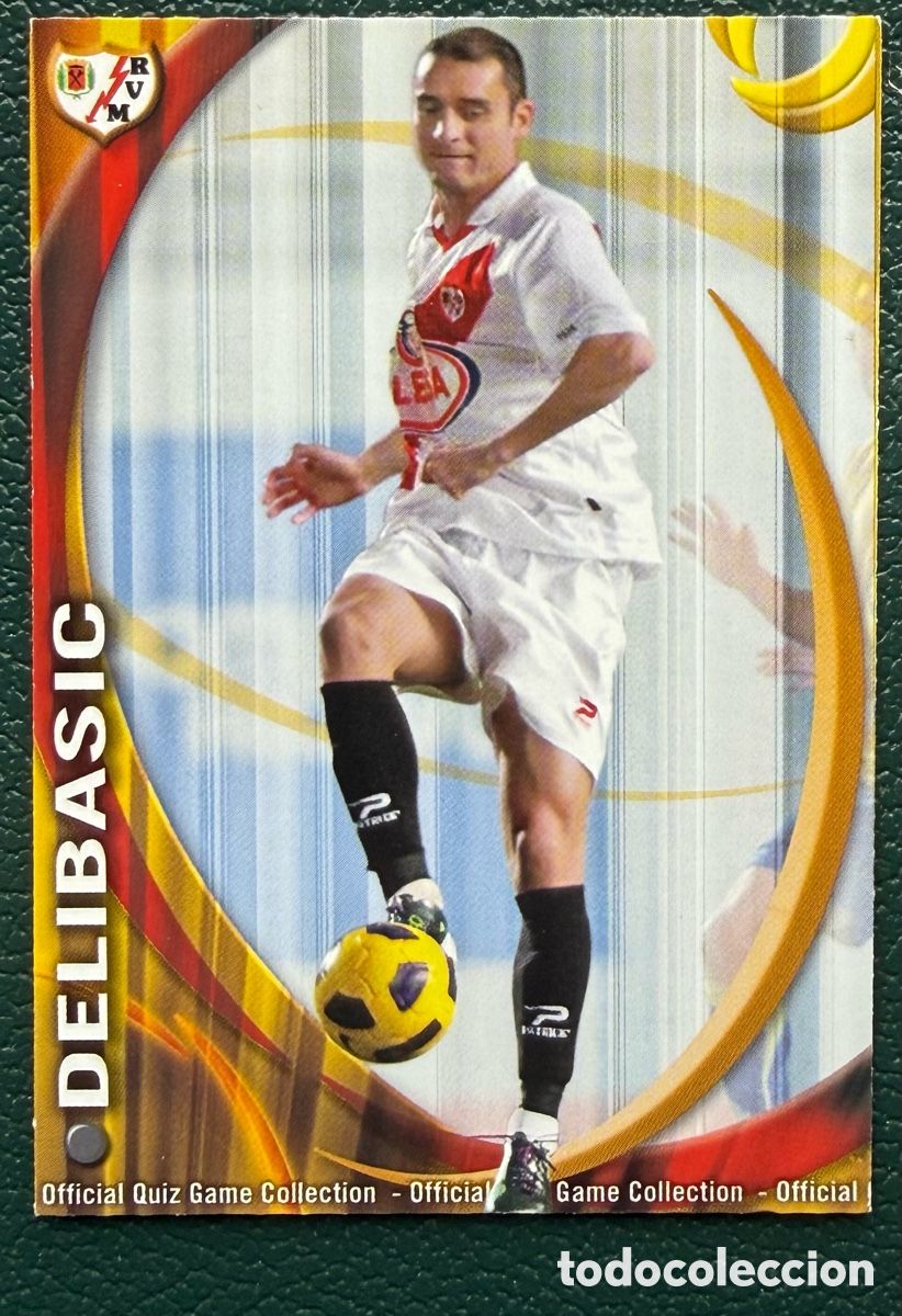 Football Stickers: 939 DELIBASIC RAYO VALLECANO FICHAS ALBUM MUNDICROMO 2010 2011 10 11