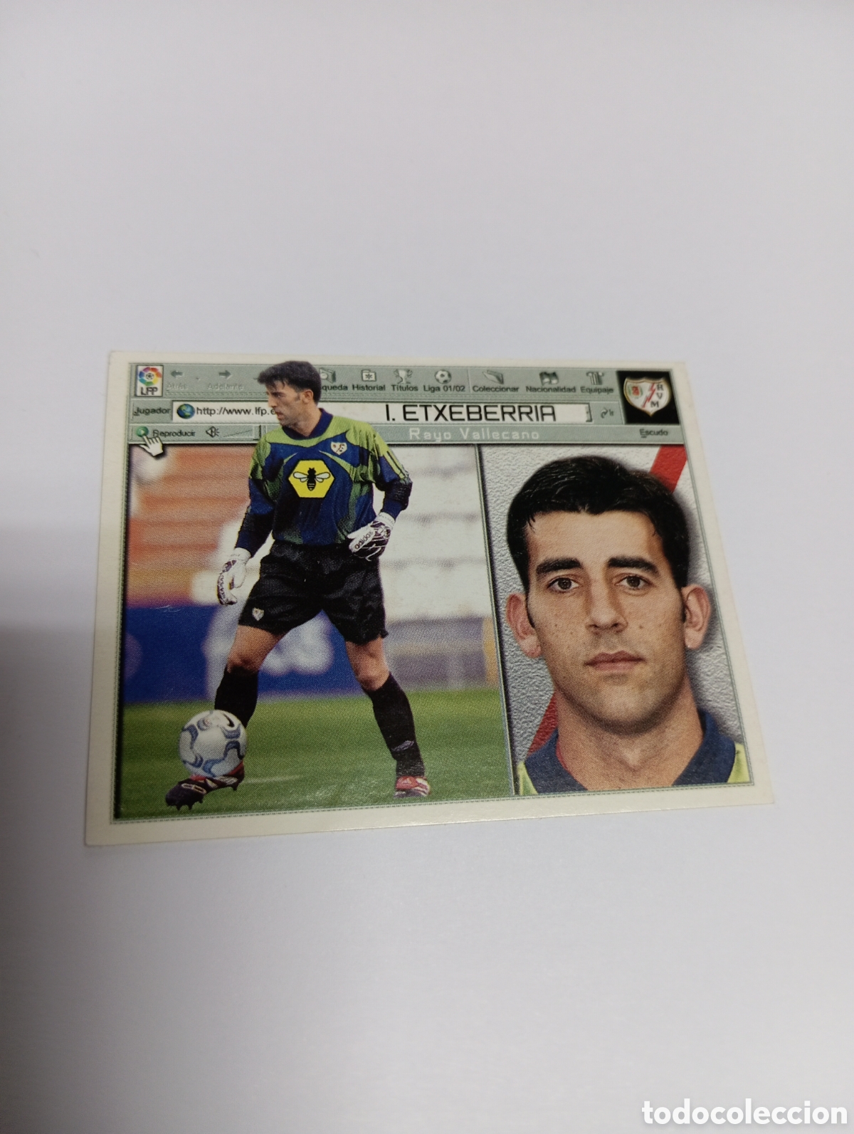 Football Stickers: IMANOL ETXEBERRIA Rayo Vallecano LIGA ESTE 2001 2002 PANINI 01 02