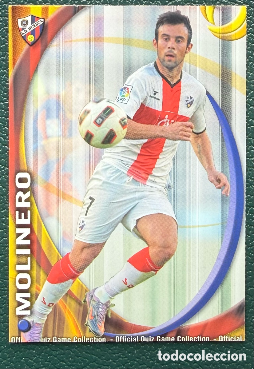 Fu&szlig;ball-Sticker: 971 MOLINERO SD HUESCA FICHAS ALBUM MUNDICROMO 2010 2011 10 11