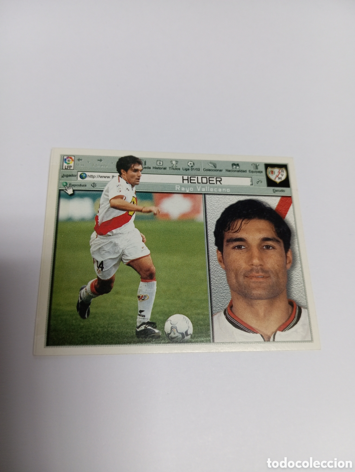 Cromos de F&uacute;tbol: HELDER Rayo Vallecano LIGA ESTE 2001 2002 PANINI 01 02