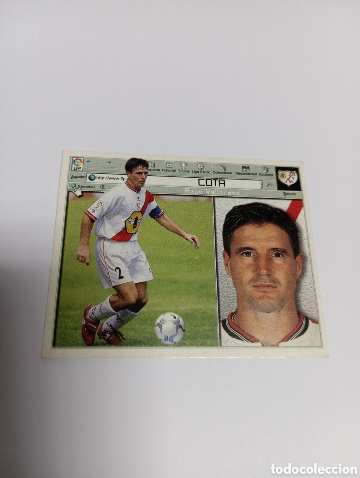 Cromos de F&uacute;tbol: COTA Rayo Vallecano LIGA ESTE 2001 2002 PANINI 01 02