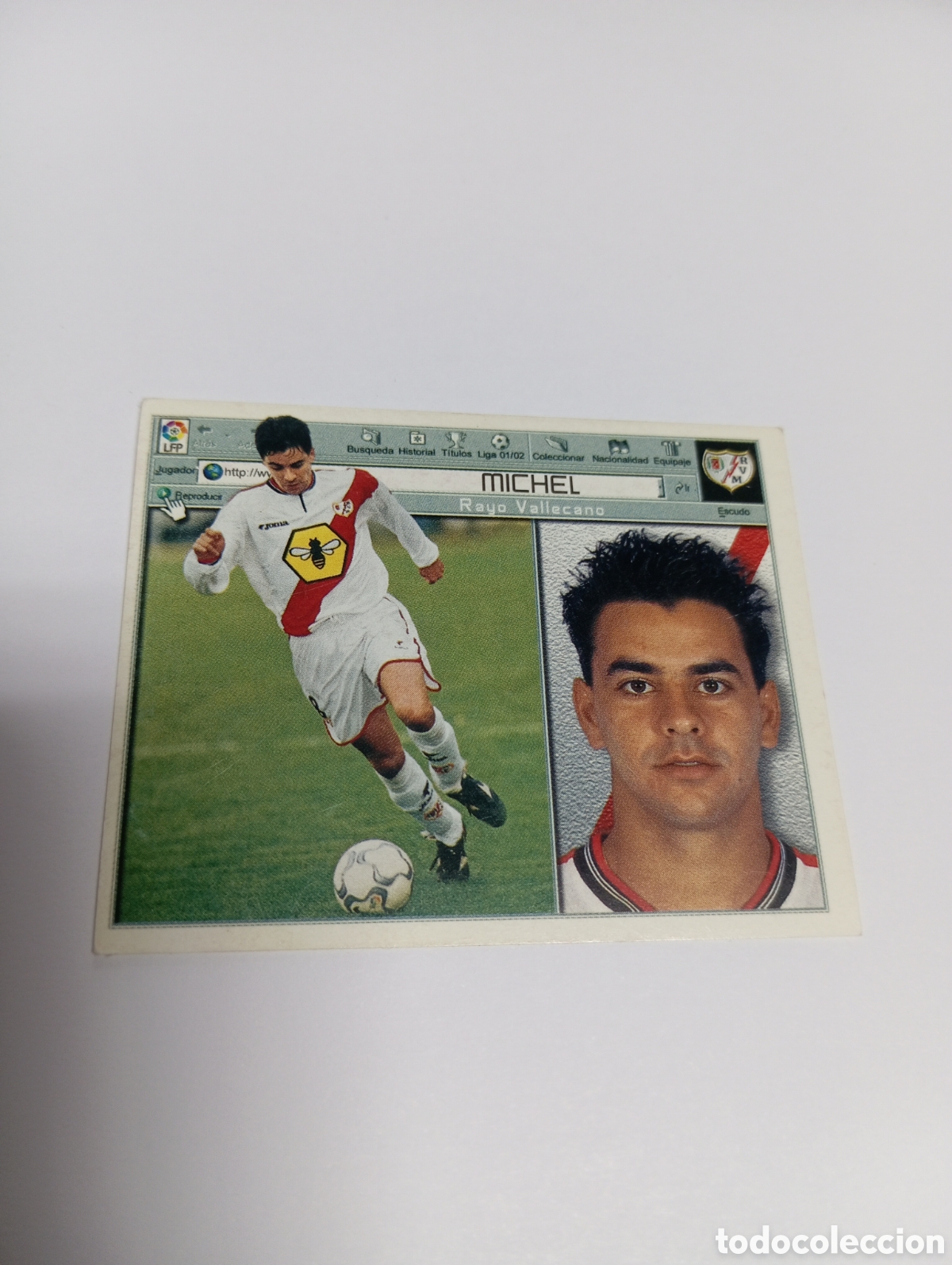 Cromos de F&uacute;tbol: MICHEL Rayo Vallecano LIGA ESTE 2001 2002 PANINI 01 02