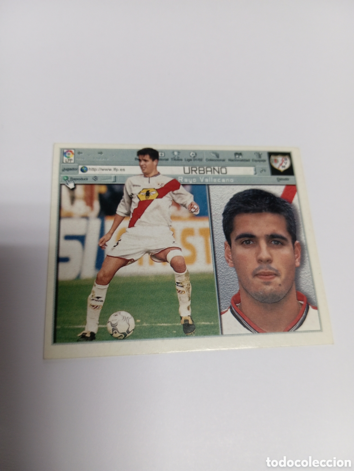 Fu&szlig;ball-Sticker: URBANO Rayo Vallecano LIGA ESTE 2001 2002 PANINI 01 02