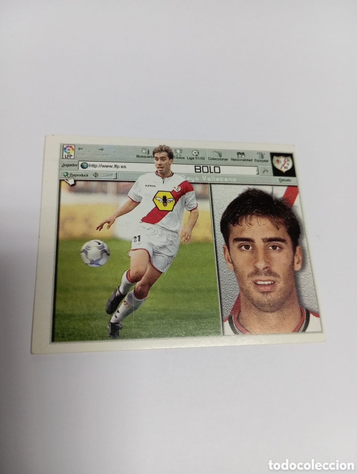 Cromos de F&uacute;tbol: BOLO Rayo Vallecano LIGA ESTE 2001 2002 PANINI 01 02