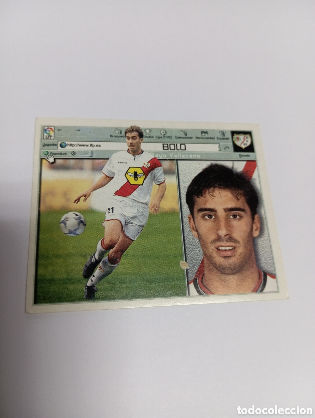 Cromos de F&uacute;tbol: BOLO Rayo Vallecano LIGA ESTE 2001 2002 PANINI 01 02