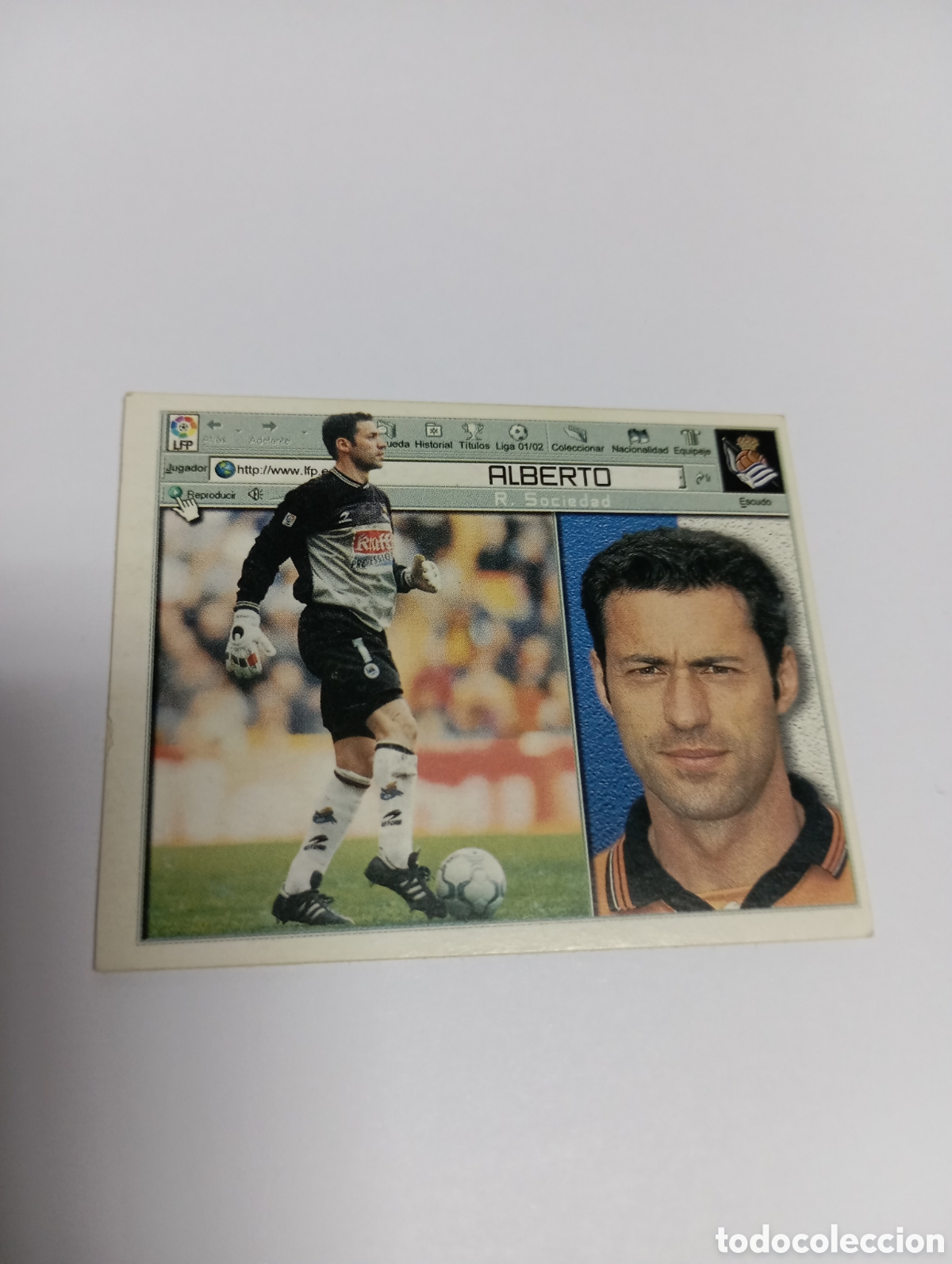 Cromos de F&uacute;tbol: ALBERTO Real Sociedad LIGA ESTE 2001 2002 PANINI 01 02