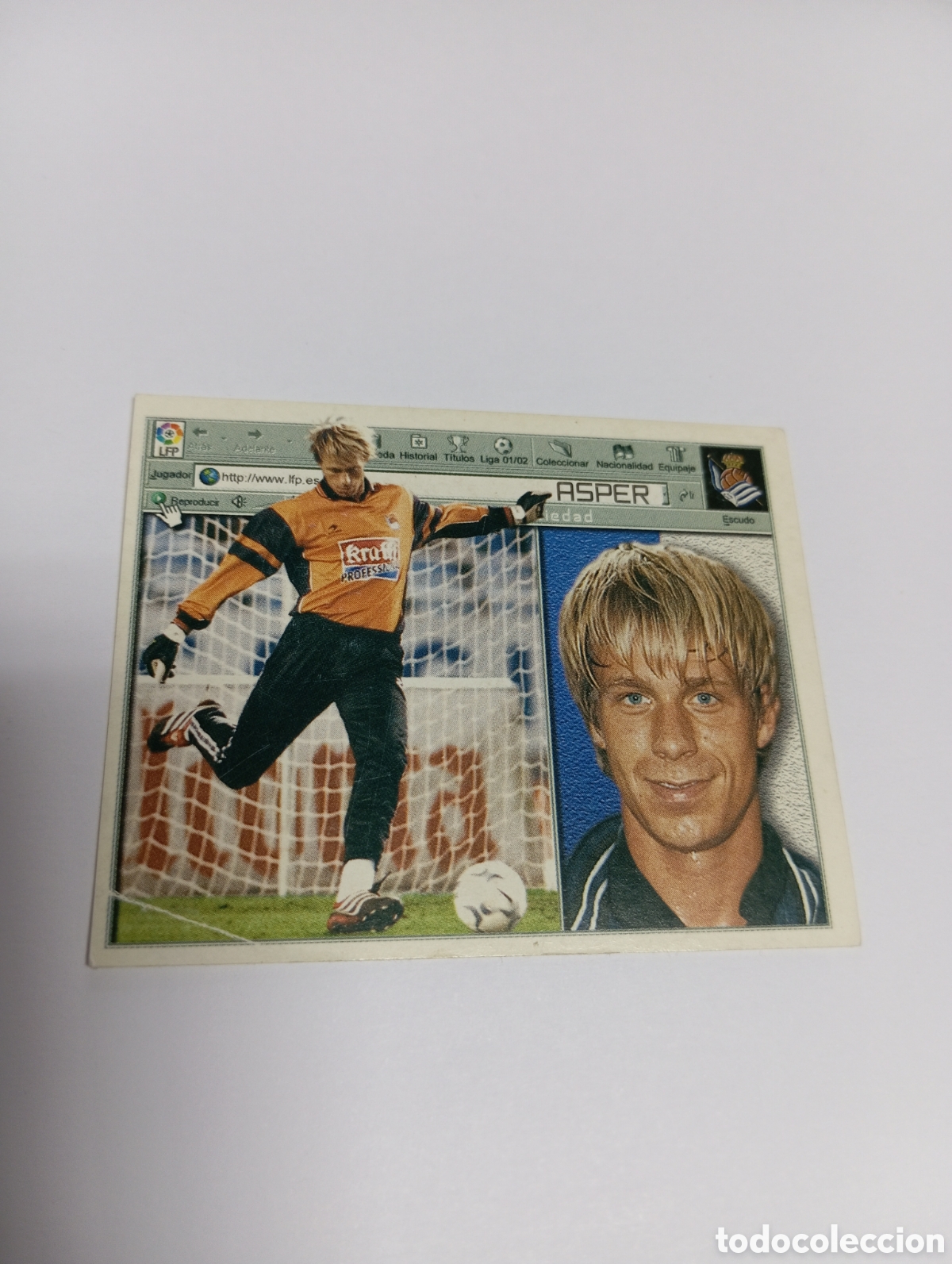 Cromos de F&uacute;tbol: ASPER Real Sociedad LIGA ESTE 2001 2002 PANINI 01 02