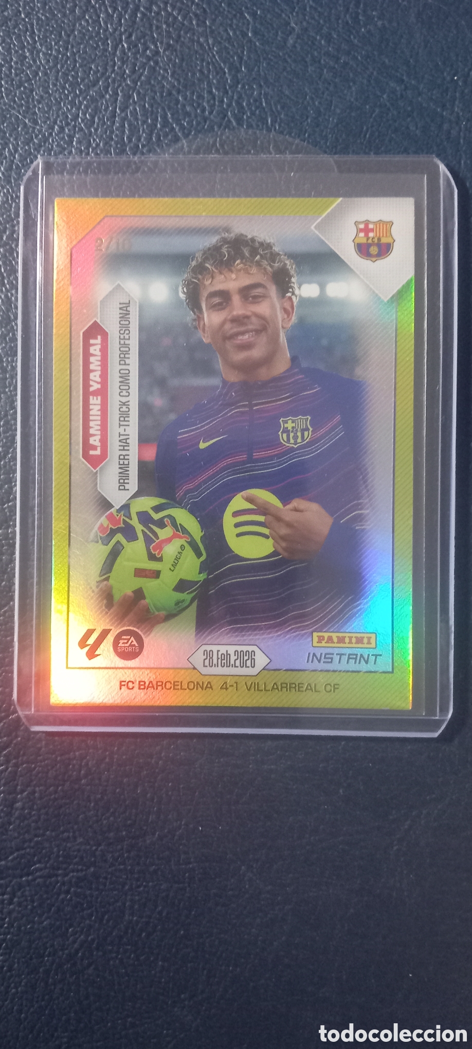 Cromos de F&uacute;tbol: Lamine Yamal PANINI INSTANT GOLD PARALELA 2/10