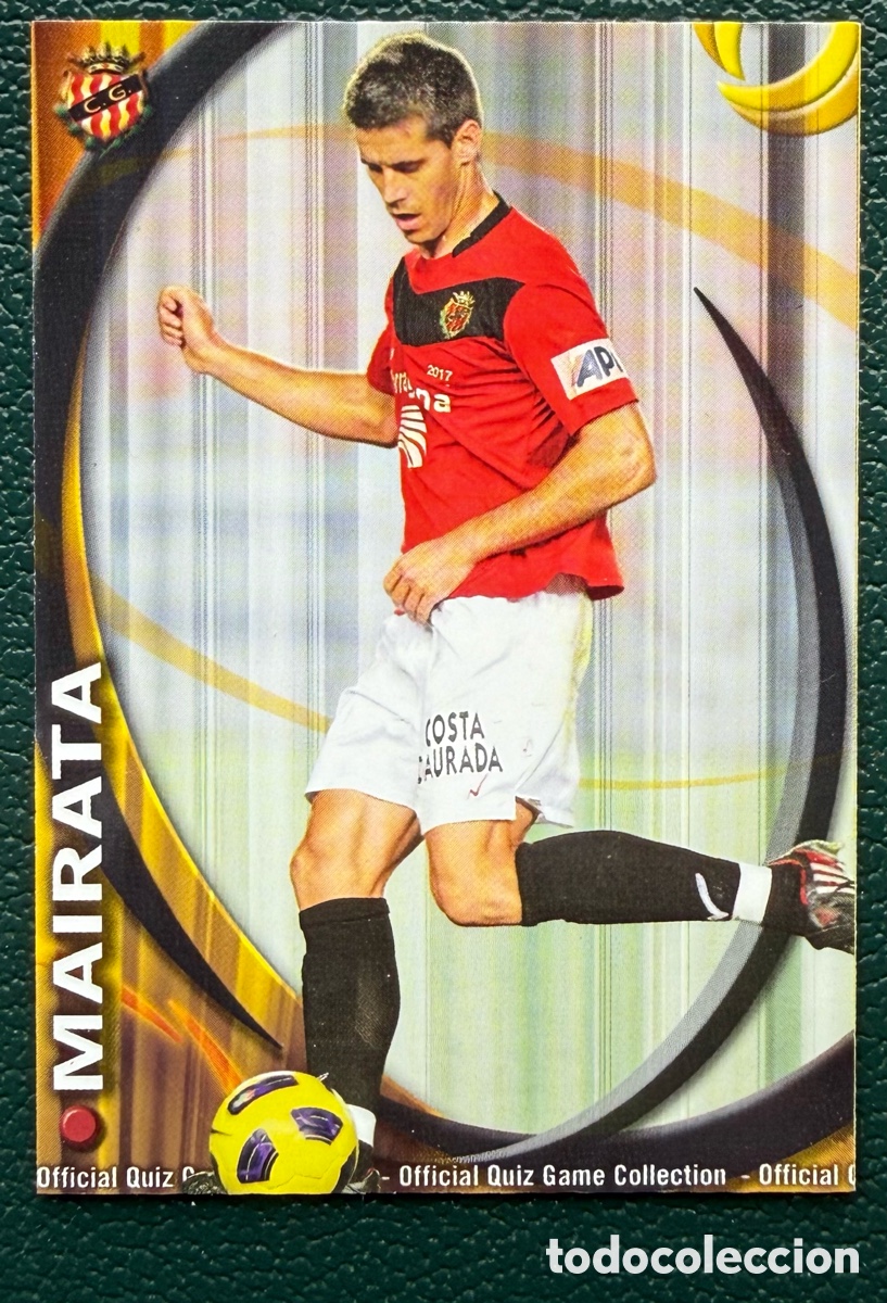 Fu&szlig;ball-Sticker: 1075 MAIRATA GIMNASTIC DE TARRAGONA FICHAS ALBUM MUNDICROMO 2010 2011 10 11