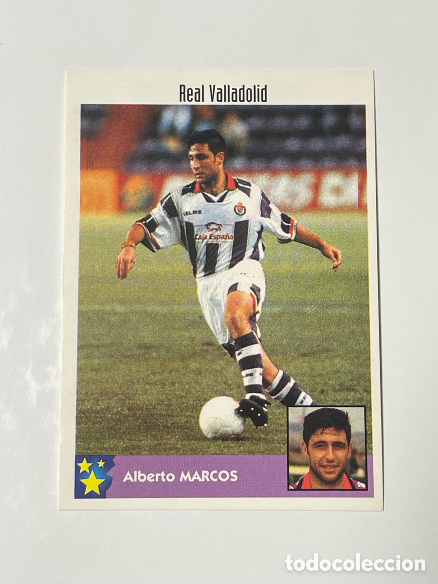 Cromos de F&uacute;tbol: Alberto Marcos Valladolid Panini Los mejores equipos de Europa 1997/98 #257