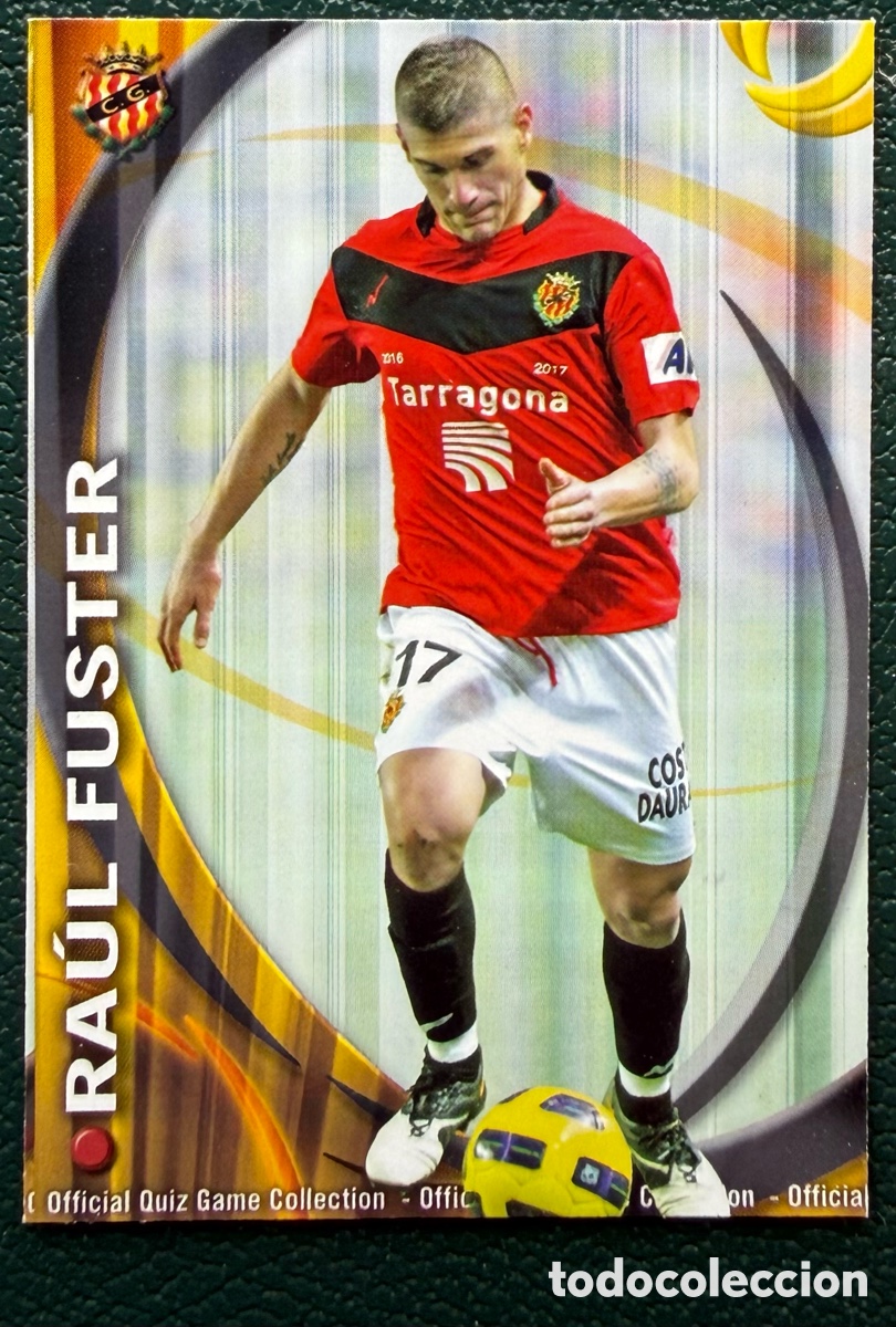 Fu&szlig;ball-Sticker: 1077 RAUL FUSTER GIMNASTIC DE TARRAGONA FICHAS ALBUM MUNDICROMO 2010 2011 10 11
