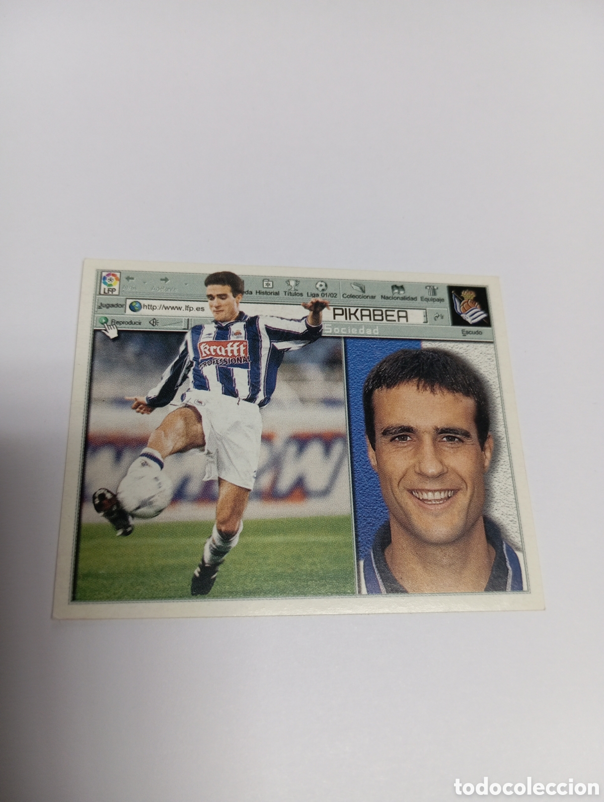Cromos de F&uacute;tbol: PIKABEA Real Sociedad LIGA ESTE 2001 2002 PANINI 01 02