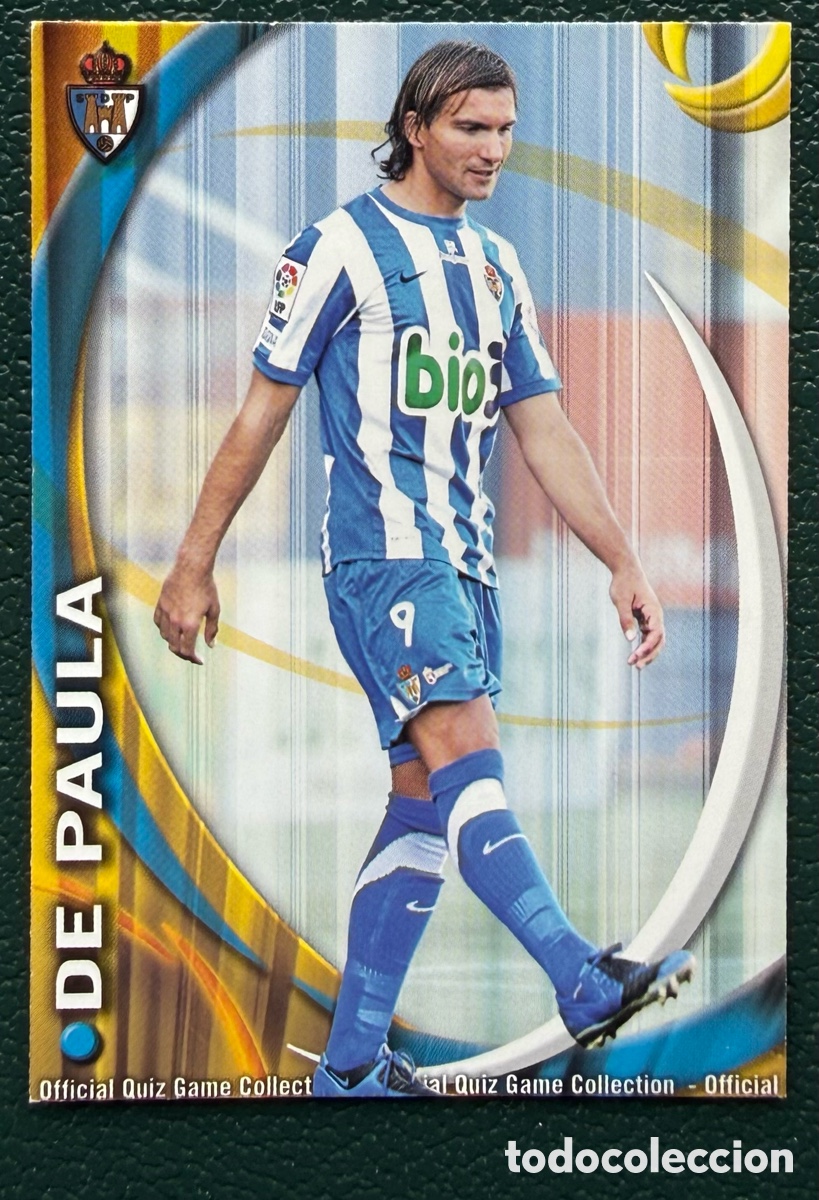 Fu&szlig;ball-Sticker: 1106 DE PAULA SD PONFERRADINA FICHAS ALBUM MUNDICROMO 2010 2011 10 11