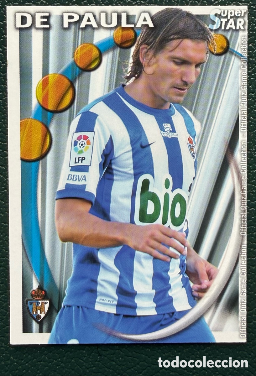 Fu&szlig;ball-Sticker: 1110 DE PAULA SUPERSTAR MATE SD PONFERRADINA FICHAS ALBUM MUNDICROMO 2010 2011 10 11