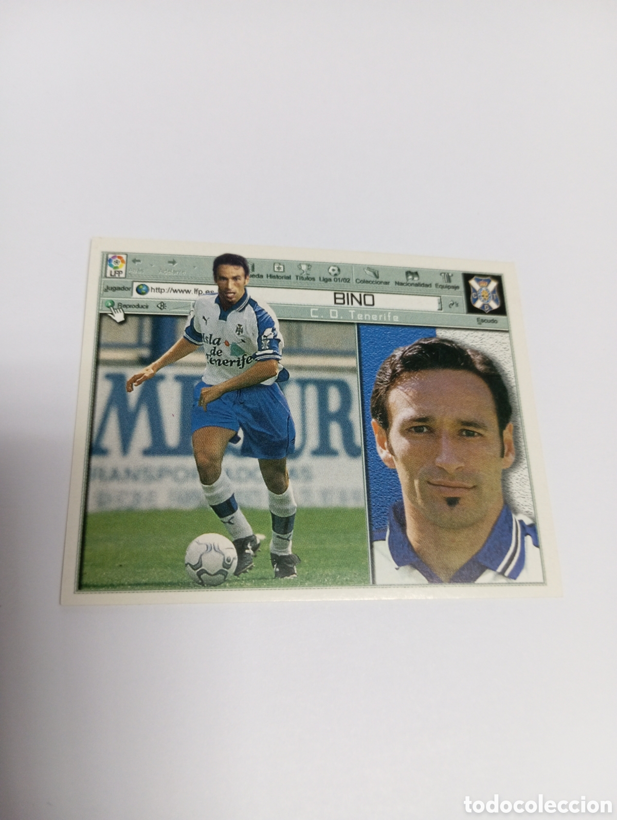 Fu&szlig;ball-Sticker: BINO Tenerife LIGA ESTE 2001 2002 PANINI 01 02
