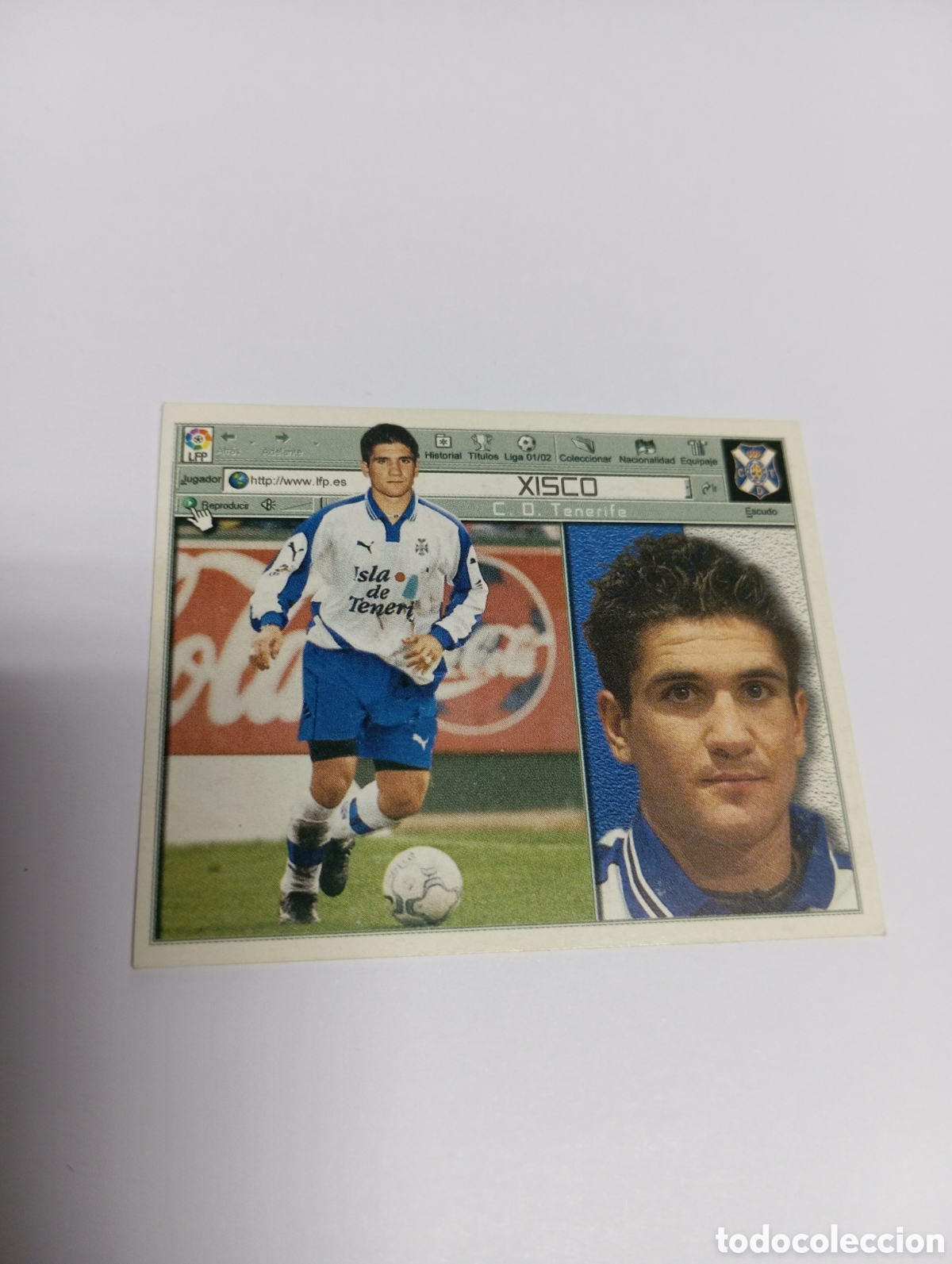 Cromos de F&uacute;tbol: XISCO Tenerife LIGA ESTE 2001 2002 PANINI 01 02