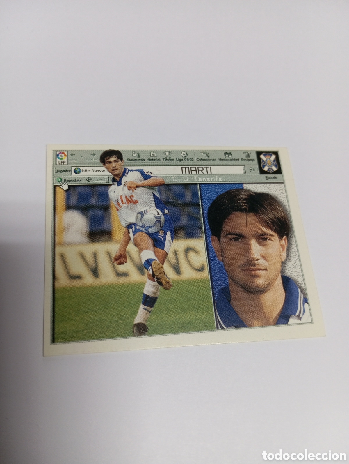 Cromos de F&uacute;tbol: MARTI Tenerife LIGA ESTE 2001 2002 PANINI 01 02