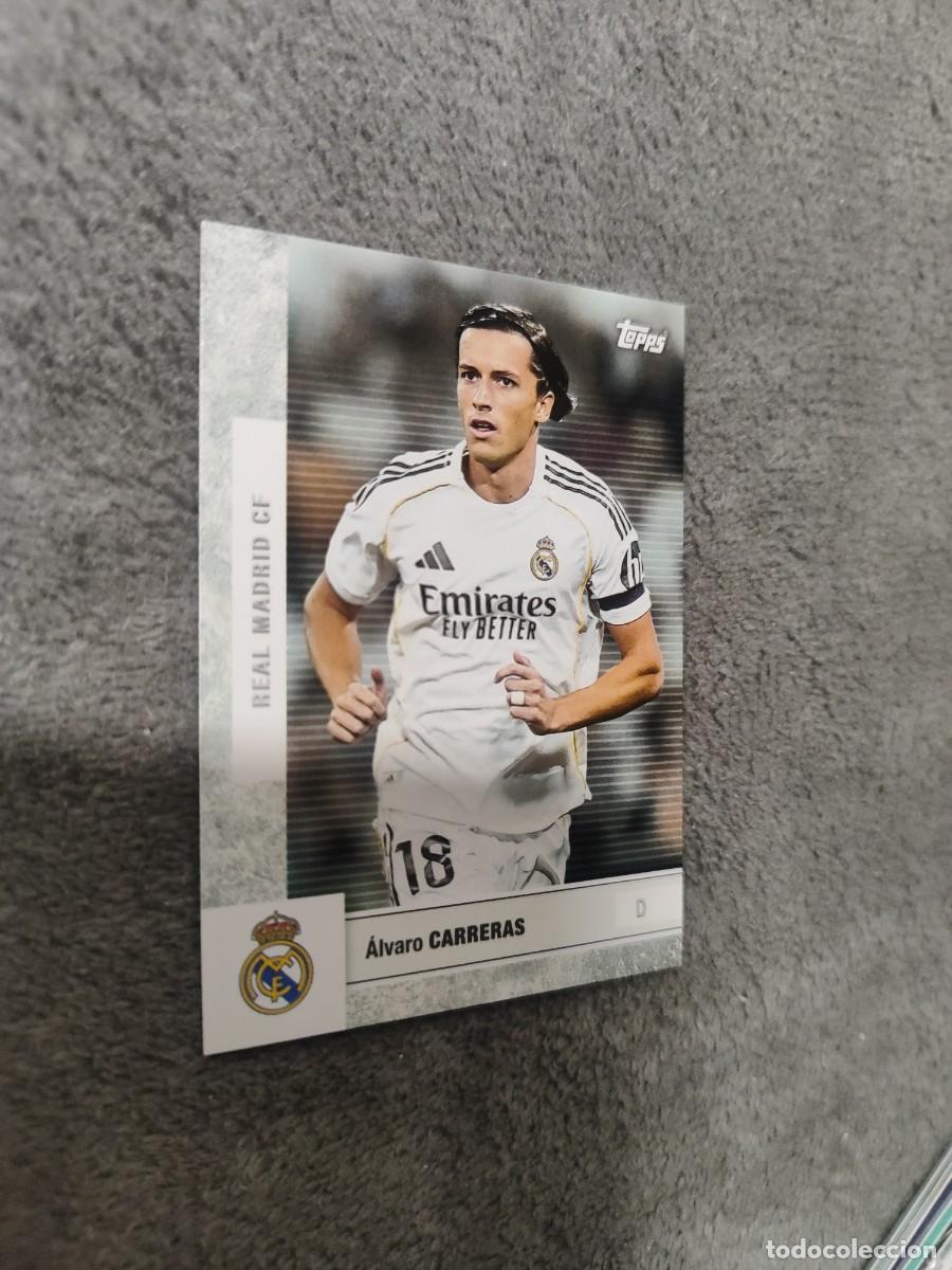 Cromos de F&uacute;tbol: 7 TEAM SET REAL MADRID 25 26 &Aacute;LVARO CARRERAS FIRST TEAM TOPPS 2025 2026